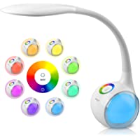 WILIT T3 Lámpara de Escritorio Táctil- 256 RGB Luz de Color- 3 Niveles de Brillo- Flexo LED Regulable- Lámpara de Mesa…